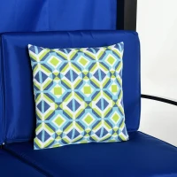 Outsunny Wicker Patio Furniture, Outdoor PE Rattan Sofa Set with Retractable Canopy Pergola, Shade Shelter for Deck, Pool, Garden, Terrace, Blue(m-7)