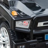 Aosom Kids Ride on Push Car, SUV Style Sliding Walking Car for Toddle with Horn, Music, Working Lights, Hidden Storage and Anti-dumping System, Black(m-10)