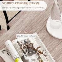 HOMCOM 5 Piece Dining Table Set for 4, Modern Kitchen Table and Chairs, Dining Room Set for Breakfast Nook, Small Space, Apartment, Space Saving(m-5)