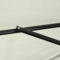 Outsunny 7.5ft Half Umbrella Semi Patio Parasol with Crank Handle, Top Vent for Garden, Balcony- NO BASE INCLUDED, Cream(m-9)