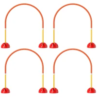 PawHut 4 Piece Dog Agility Equipment w/ 4 Adjustable Width Doors, Carry Bag, Easy Assemble & Portable, Orange(m-1)