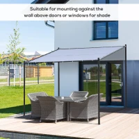 Outsunny 9' x 10' Outdoor Pergola with Canopy, Patio Sun Shade Shelter Grill Gazebo, for Garden, Backyard, Lawn, Poolside, Gray(m-6)