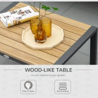 Outsunny 4 Piece Patio Furniture Set Aluminum Conversation Set Outdoor Garden Sofa Set w/ 2 Armchairs, Loveseat Sofa, Center Coffee Table, Cushions for Garden, Patio, Dark Gray(m-6)