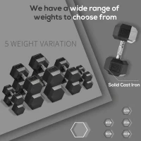 Soozier 2 x 40lbs Hex Dumbbell Set of 2, Rubber Weights Exercise Fitness Dumbbell with Non-Slip Handles, Anti-roll, for Women or Men Home Gym Workout(m-8)