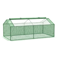 Outsunny Mini Greenhouse, Portable Garden Green House with Zipper Windows, PE Cover for Outdoor, Indoor, 71" x 36" x 28", Green(m-11)
