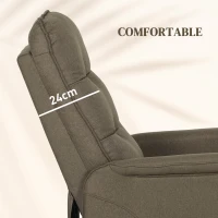 HOMCOM Power Lift Chair for Elderly, Fabric Recliner Sofa with Remote Control, Side Pockets, Quick Assembly, Brown(m-6)