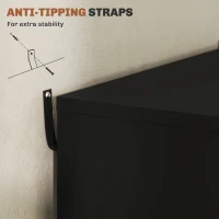 Vinsetto 7-drawer Vertical File Cabinet for Home Office, Storage Cabinet with Wheels, 18.7"x15.6"x35.4", Rustic Brown(m-7)