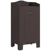 HOMCOM Tilt-out Laundry Storage Cabinet with Tabletop and Compartment Hamper, Coffee(m-11)