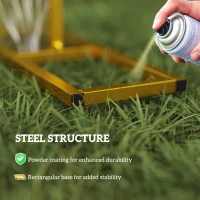 Outsunny 10FT x 10FT Wedding Arch Backdrop Stand, Metal Garden Balloon Arch Stand for Birthday Party, Bridal Shower, Graduation, Ceremony, Banquet Decorations, Gold(m-5)