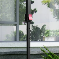 Outsunny 13' x 13' Pop Up Canopy Tent, UPF50+ Tents for Parties, Height Adjustable, with Wheeled Carry Bag and 4 Sand Bags, Gray(m-9)