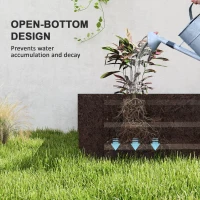 Outsunny Galvanized Raised Bed, 8' x 4' x 1' Metal Planter Box, Outdoor Garden Box with Open Bottom for Flower Herb Vegetable(m-7)