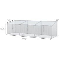 Outsunny Cold Frame with Adjustable Roof, Aluminum Vented Mini Greenhouse(m-3)