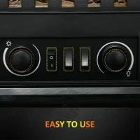 HOMCOM 22" Electric Fireplace Stove, 1500W Freestanding Fireplace Heater with Adjustable Temperature, Overheat Protection, Adjustable Brightness, Black(m-7)