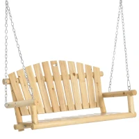 Outsunny 2-Seater Porch Swing, Hanging Outdoor Swing Bench with Metal Chains for Deck, Patio, Garden, Backyard(m-11)