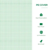 Outsunny 4' x 2' x 2' Portable Mini Greenhouse, Small Green House with PE Cover, Roll-up Zippered Windows for Indoor, Outdoor Garden, Green(m-4)
