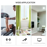 HOMCOM 54pcs EVA Foam Interlocking Tiles Exercise Gym Mat Non-Skid 209sq.ft Multi-Color(m-6)