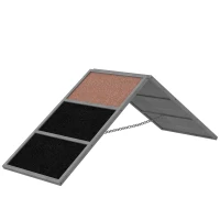 PawHut Dog Agility Equipment Ramp with Non-slip Surface, A-frame, Agility Equipment Ramp for All Breed Dogs, Gray(m-1)