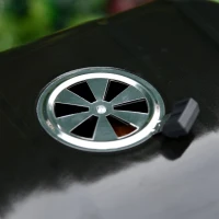 Outsunny 23" Portable Tabletop Steel Charcoal Grill Foldable Outdoor BBQ Camping Picnic Cooker Barbecue Smoker with Air Vent Black(m-10)