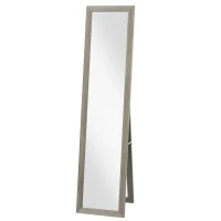 HOMCOM 15" x 62" Full Length Mirror for Bedroom, Free Standing Dressing Mirror, Wall Mirror for Living Room, Grey(m-2)