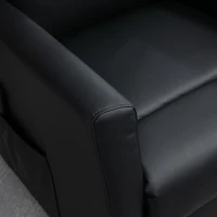 HOMCOM Power Lift Recliner Chair with Remote Control Side Pocket for Living Room Home Office Study Black(m-9)