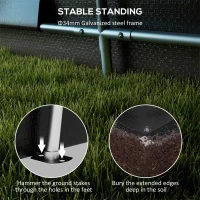 Outsunny Carport 12' x 20' Portable Garage, Heavy Duty Car Port Canopy with Ventilation Windows and Large Roll-up Door, Black(m-5)