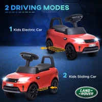 Qaba 2 in 1 Land Rover Licensed 6V Ride on Car Sliding Car Battery Powered Electric Car w/ Headlights Music Horn, Red(m-4)