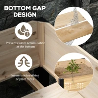 Outsunny 32'' x 24'' x 29'' Raised Garden Bed, Metal Legs Elevated Planter Box for Backyard, Patio to Grow Vegetables, Herbs, and Flowers(m-6)