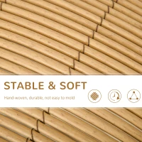 PawHut 20.5" Rattan Cat Bed, Wicker Elevated Round Condo for Comfort and Circulation with Cushion(m-6)