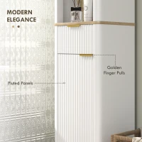 HOMCOM 67" Tall Bathroom Cabinet, Narrow Bathroom Storage Cabinet with 3 Open Shelves, Drawer and 2 Adjustable Shelves, White(m-4)