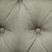 HOMCOM Button Tufted Chaise Lounge Chair Indoor Upholstered Lounge Chair with Bolster Pillow Wood Legs Nailhead Trim for Living Room Bedroom Home Office Beige(m-7)