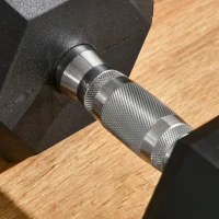 Soozier 40lbs Rubber Hex Dumbbells Weight Dumbbell Hand Weight Barbell for Body Fitness Training for Home Office Gym, Black(m-10)
