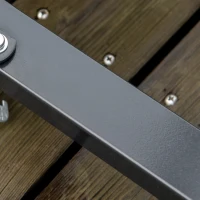 Outsunny Pool Float Storage, Pool Caddy, with Wheels, 43.25" L x 22.5" W x 28" H, Mixed Brown(m-8)