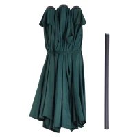 Outsunny 15ft Double-sided Patio Umbrella with Twin Canopy, Extra Large Outdoor Parasol with Crank for Pool, Deck, Market, Dark Green(m-7)