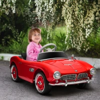 Aosom Licensed BMW 12V Kid Electric Ride On Car with Easy Transport, Red(m-10)