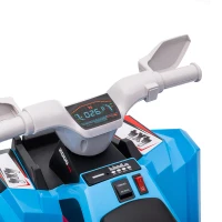 Aosom 6V Electric Toy Car with Forward Backward & Wear-Resistant Wheels for Ages 18-36 Months, Blue(m-8)