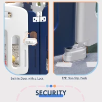 Qaba Foldable Baby Playpen, 57" x 57" Baby Play Yard, Kids Activity Center with Anti-Slip Base, 14 Panels(m-6)