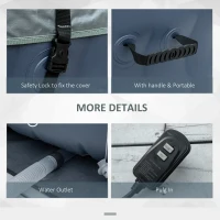 Outsunny 4-6 Person Inflatable Portable Hot Tub Outdoor Round Heated Spa with 108 Jets, Cover, Filter Cartridges, Dark Blue(m-6)