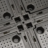 Outsunny 4-piece Raised Garden Bed PP Raised Flower Bed Plant Stand Stackable Vegetable Herb Grow Box(m-9)