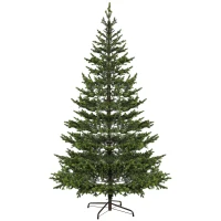 HOMCOM 9ft Artificial Sparse Christmas Tree with Steel Stand and 4306 Tips for Home Office Holiday(m-1)
