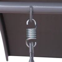 Outsunny 2-Seater Outdoor Porch Swing with Canopy and Table, Patio Swing Chair for Garden, Poolside, Backyard, Gray(m-8)