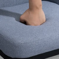 HOMCOM Bar Height Bar Stools Set of 2, Modern 360° Swivel Kitchen Chairs with Steel Legs and Footrest, 29.5 Inch Seat Height Upholstered Barstools for Kitchen Island, Light Gray(m-9)