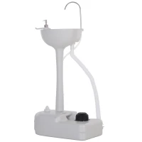 kleankin Portable Camping Sink Hand Wash Station with 17L Water Tank, Soap Dispenser and Towel Holder, for Outdoor Events(m-11)