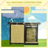 PawHut Outdoor Indoor Dog House with Openable Top, Weather Resistant Dog Kennel with Porch, Pet Furniture for Small and Medium Sized Dogs, Natural Wood(m-5)