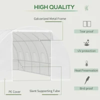 Outsunny 26' x 10' x 6.6' Large Walk in Tunnel Greenhouse Garden Plant Seed Green House Premium Steel Frame(m-4)