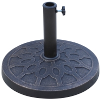 Outsunny 18" Round Resin Umbrella Base Stand, Bronze