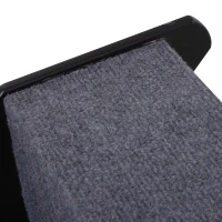 PawHut 3 Step Height Adjustable Portable Wooden Easy Climb Pet Stairs - Dark Brown(m-7)