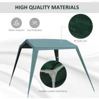 Outsunny 11x8ft Party Tent, Portable Canopy Tent Outdoor Gazebo Activity Sun Shelter w/ Slant Leg for Garden Carport Green(m-6)