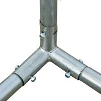 Outsunny 9.6' x 6.5' x 6.2' Walk-In Greenhouse w/ 2 Doors & Windows, White(m-9)