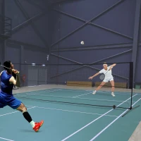 HOMCOM Portable and Foldable Badminton Tennis Net Set for Adult & Kids with Carrying Bag Height Adjustable Indoor Outdoor, Beach, Backyard Use(m-8)