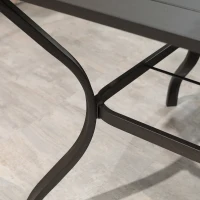 Outsunny 5-Piece Outdoor Patio Dining Set, 4 Swivel Rocker Chairs and 37" x 37" Dining Table Furniture Set with Umbrella Hole for Garden, Lawn and Backyard, Brown(m-10)